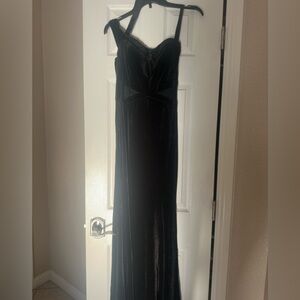 Windsor Black Velvet Lace Gown Dress